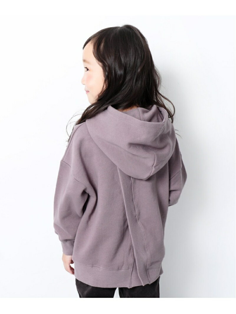 devirock バックスリットスウェットプルパーカー 長袖 長そでデビロック 子供服 キッズ デビロック トップス パーカー・フーディー パープル ホワイト ブラック ブルー ブラウンのサムネイル