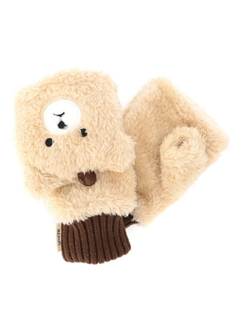 【SALE／50%OFF】repipi armario (K)アソートアニマルミトン レピピアルマリオ ファッション雑貨 手袋 ベージュ ブラウン ホワイトのサムネイル