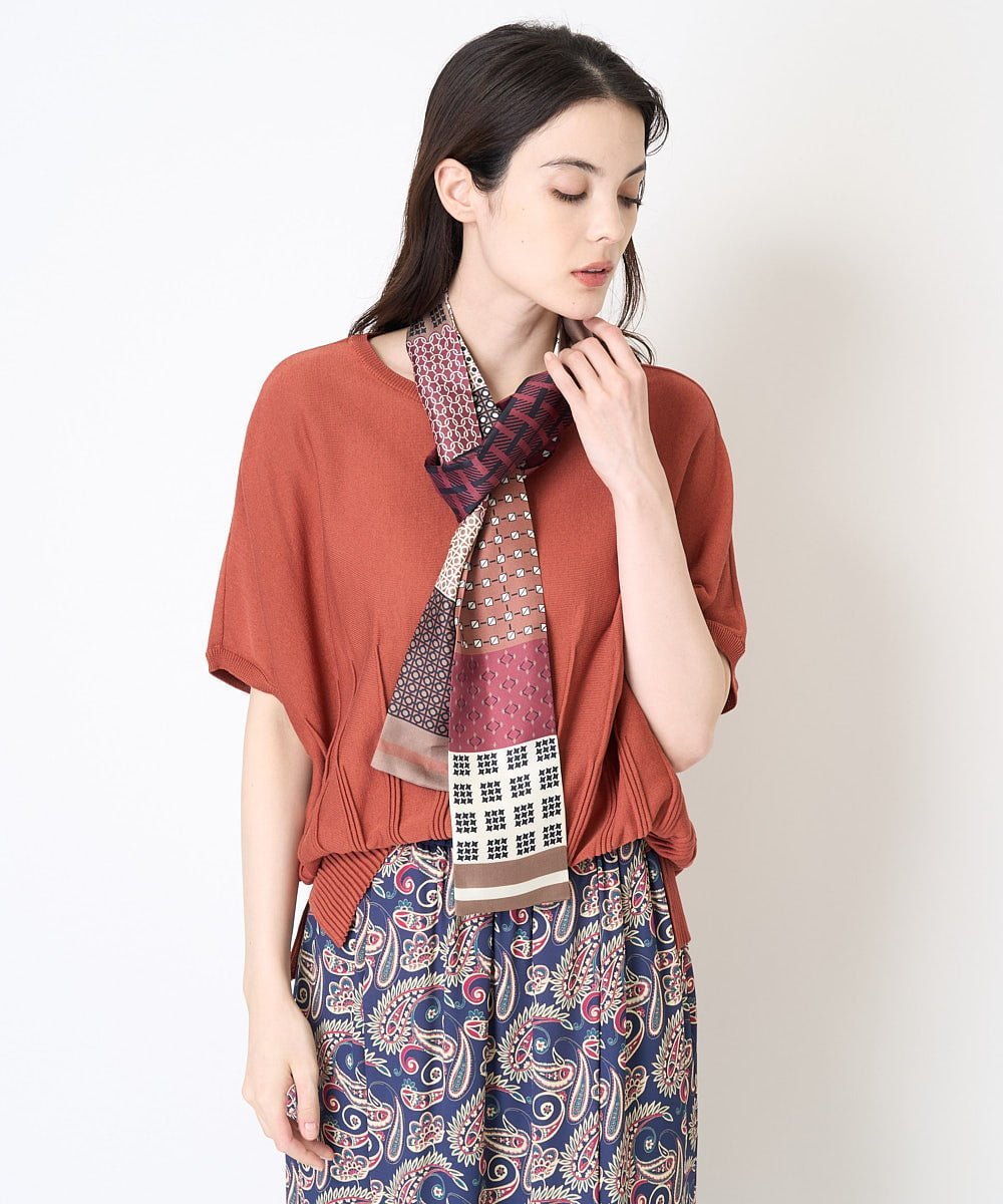 【SALE／60%OFF】CHRISTIAN AUJARD（小さいサイズ） シルクナロータイ メゾンドゥサンク ファッション雑貨 マフラー・ストール・ネックウォーマー パープル【送料無料】