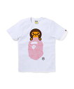 A BATHING APE SOLID CAMO MILO ON APE HEAD TEE ア ベイシング エイプ トップス カットソー・Tシャツ ホワイト【送...