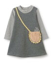 【SALE/50%OFF】Love&Peace&Money 【人気商品再入荷】【直営店で取り扱い無し】ボアポシェット裏毛ワンピース ナルミヤオンライン ワンピース・ドレス ワンピース ピンク グレー ネイビー【送料無料】