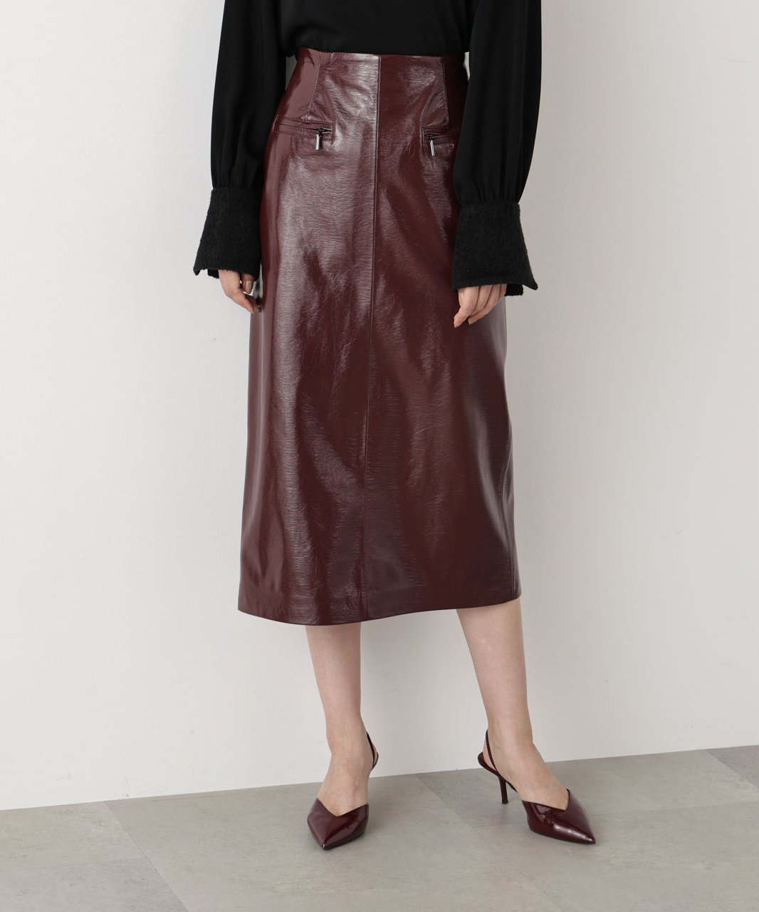 PINKY&DIANNE ◆ジップアクセントミディスカート ピンキー アンド ダイアン スカート その他のスカート ..