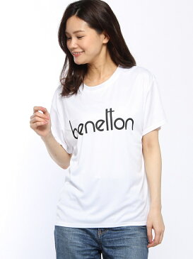 【SALE／30%OFF】BENETTON (UNITED COLORS OF BENETTON) (W)ベネトンBIG半袖ラッシュTシャツ・ラッシュガード(UV加工) ベネトン(ユナイテッド カラーズ オブ ベネトン) カットソー Tシャツ ホワイト グレー ブラック ブルー レッド