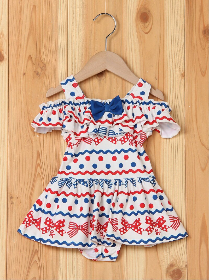 【SALE／50%OFF】Shirley Temple リボンptスイムウエア シャーリーテンプル 水着・スイムグッズ 水着 ブルー【送料無料】のサムネイル