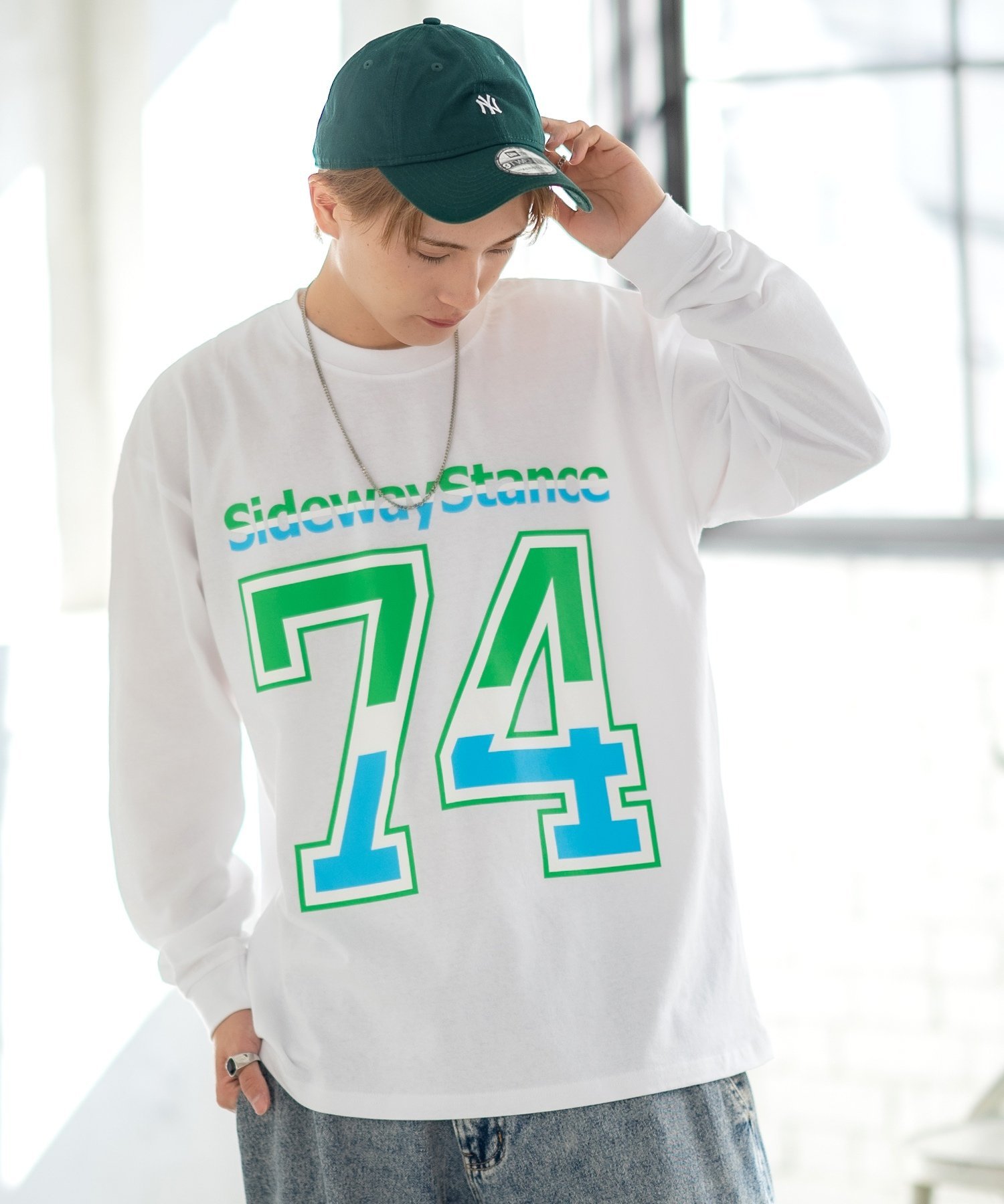 【SALE／42%OFF】SIDEWAY STANCE SIDEWAY STANCE サイドウェイスタンス オリジナルプリント ナンバリング 長袖Tシャツ インプローブス トップス カットソー・Tシャツ ブラック ホワイト