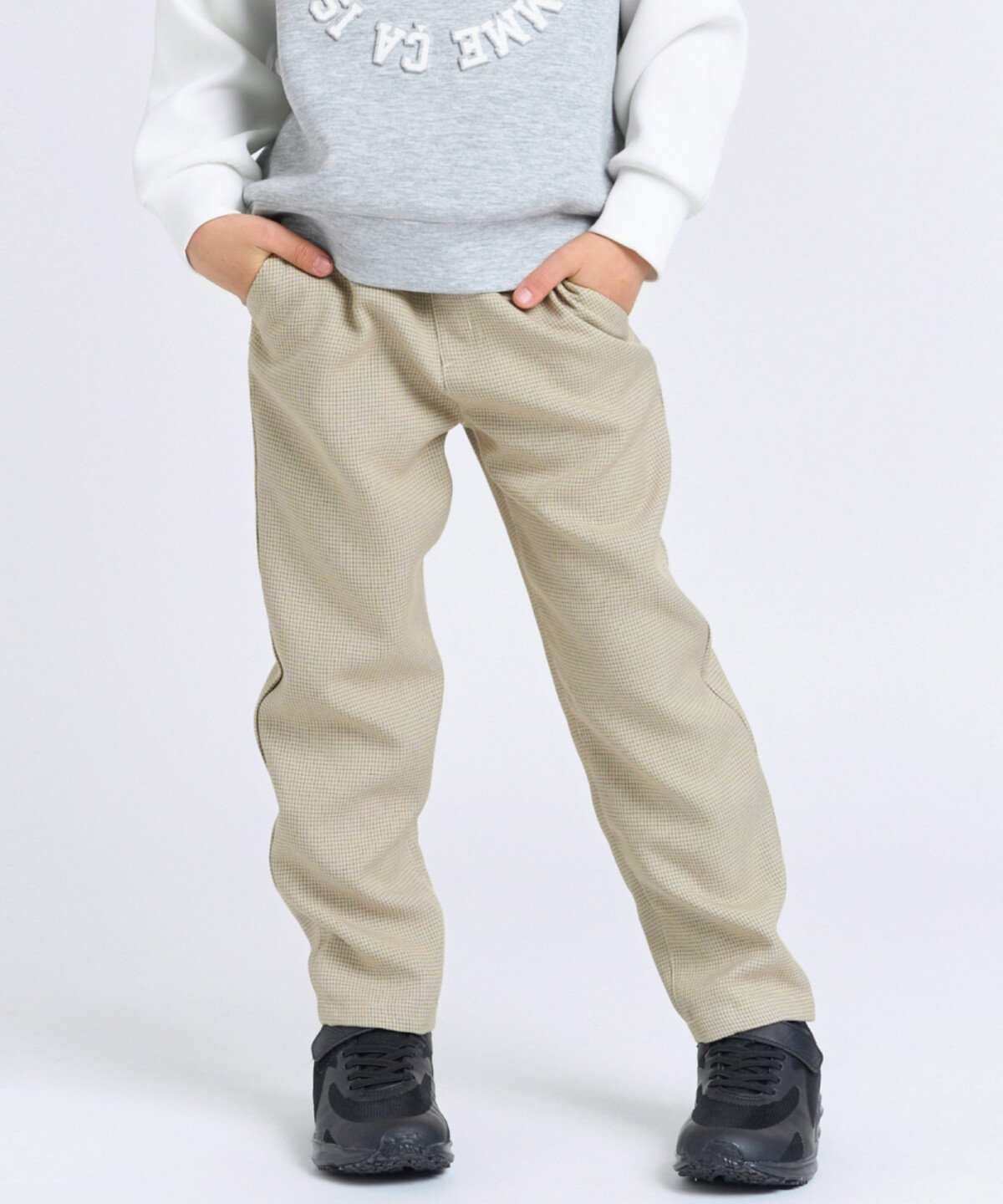 【SALE／50%OFF】COMME CA ISM チェック柄 ロングパンツ コムサイズム パンツ その他のパンツ ベージュのサムネイル