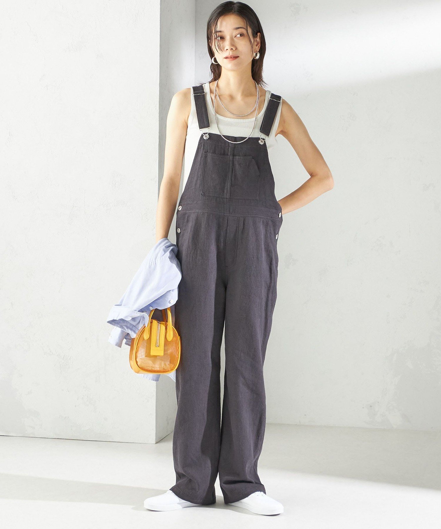 【SALE／40%OFF】SHIPS WOMEN ＜手洗い可能＞麻 コットン オールインワン シップス オールインワン・オーバーオール オールインワン・つなぎ ベージュ【送料無料】