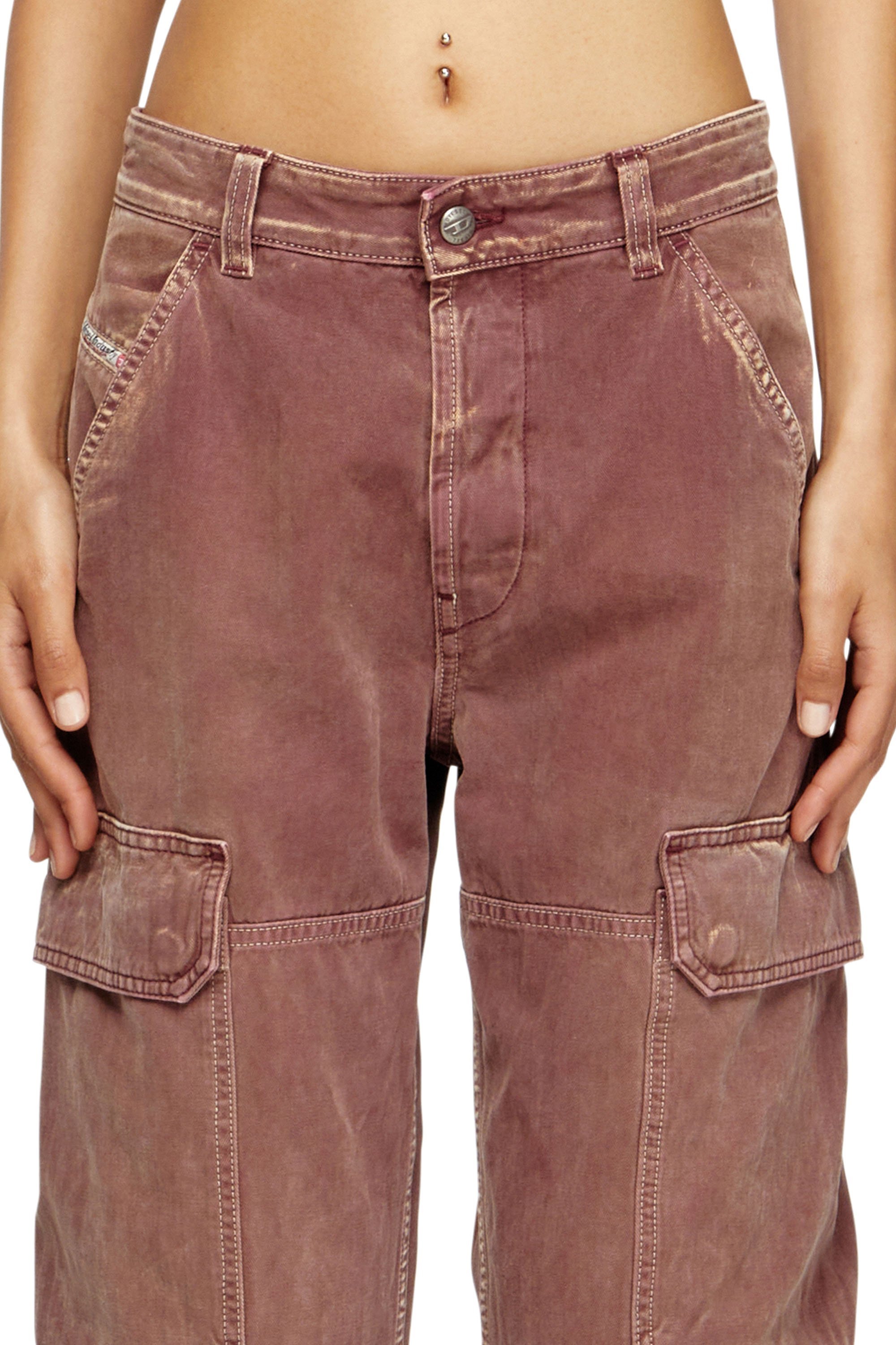 ウィメンズ デニムパンツ REGULAR D-POT-CARGO L.30 ディーゼル パンツ ジーンズ・デニムパンツ ブラウン