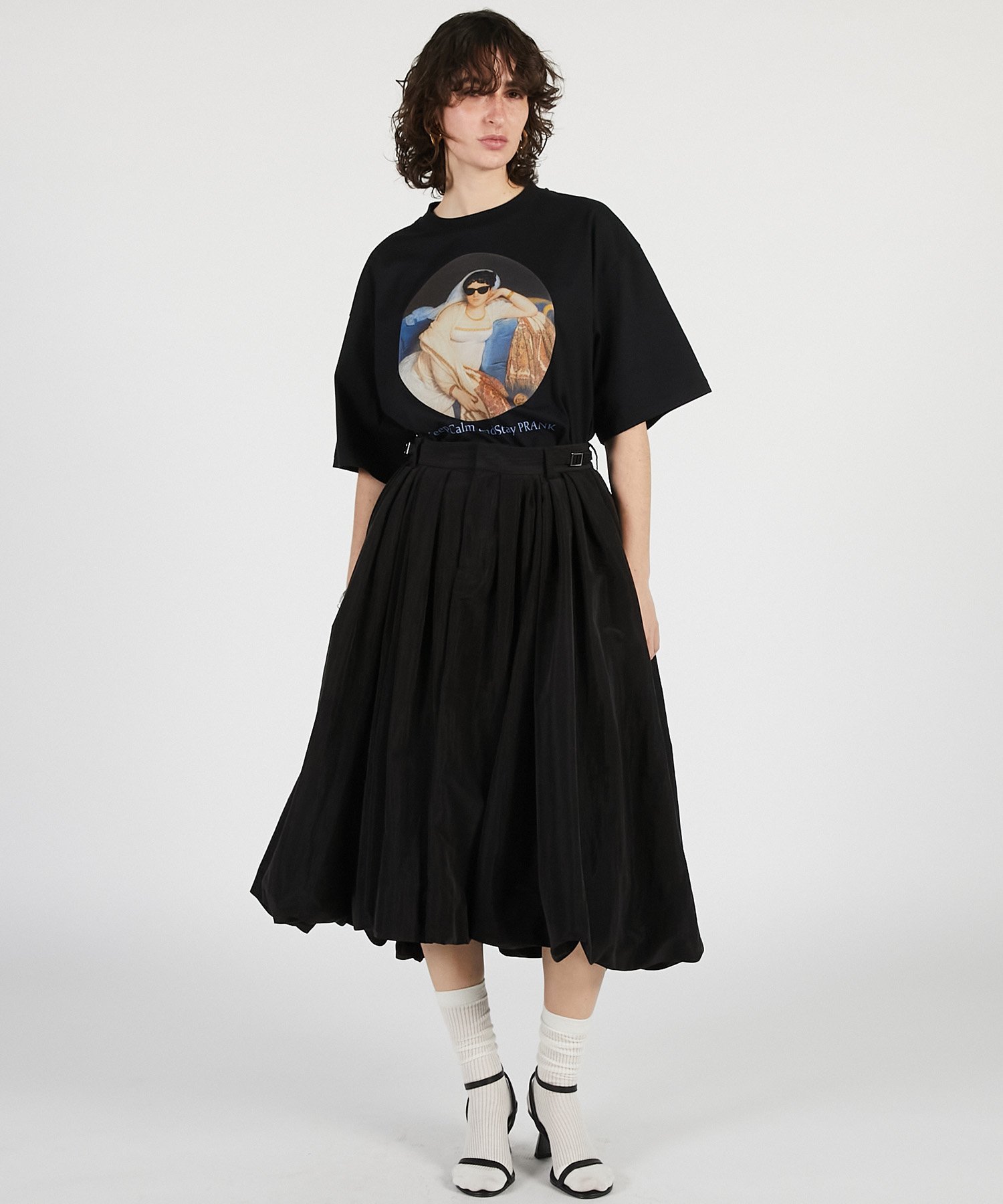 PRANK PROJECT ボリュームバルーンミディスカート / Volume Balloon Midi Skirt プランク プロジェクト スカート その他のスカート ブラック【送料無料】