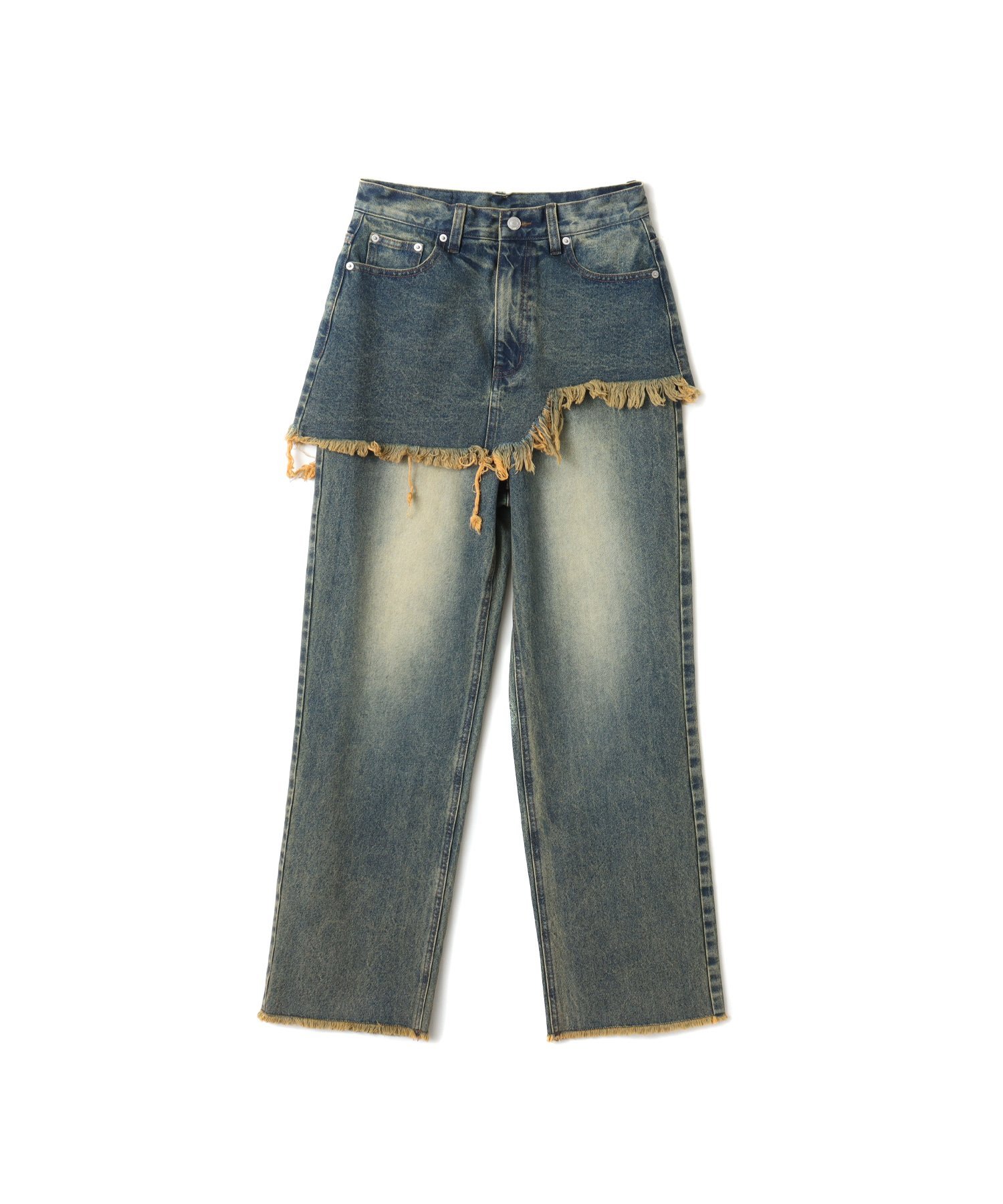 atmos pink atmos pink Layered Denim Pants BLUE アトモス パンツ その他のパンツ ブルー