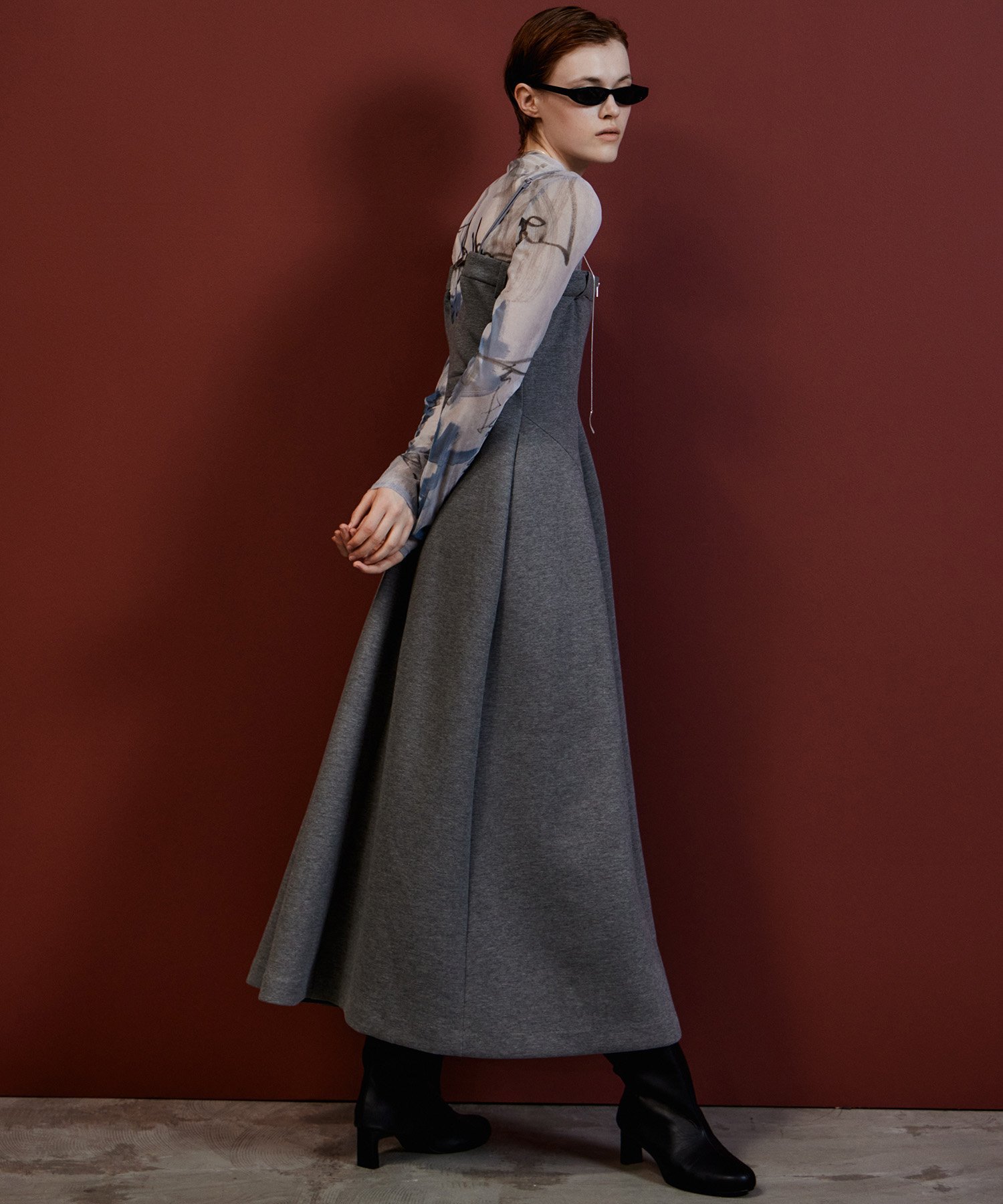MAISON SPECIAL Tulip Silhouette Camisole Dress メゾンスペシャル ワンピース・ドレス ワンピース ブラック グレー