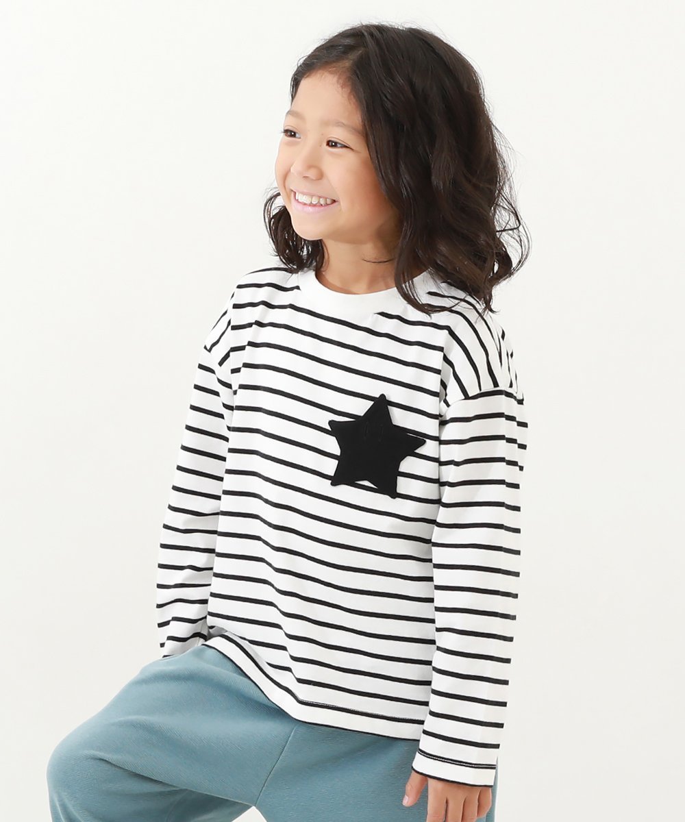 【SALE／37%OFF】devirock 名札穴あかない 長袖Tシャツ トップス 長袖Tシャツ ロンT デビロック トップス カットソー・Tシャツ ブラック ブルー ホワイト ピンク パープルのサムネイル