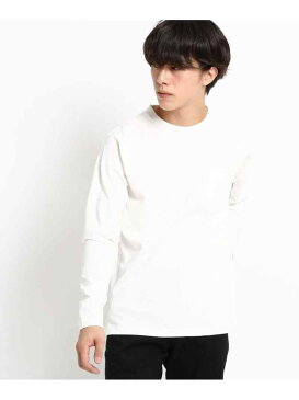 【SALE／30%OFF】BASECONTROL 【WEB限定】長袖 ヘビーウェイトポケットTシャツ クルーネック ベース ステーション カットソー カットソーその他 ホワイト グレー ブラック グリーン ブラウン ベージュ オレンジ ピンク パープル ブルー ネイビー