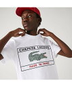 ラコステ Tシャツ メンズ 【SALE／40%OFF】LACOSTE メイドインフランスボックスプリントTシャツ ラコステ トップス カットソー・Tシャツ ホワイト ネイビー【送料無料】