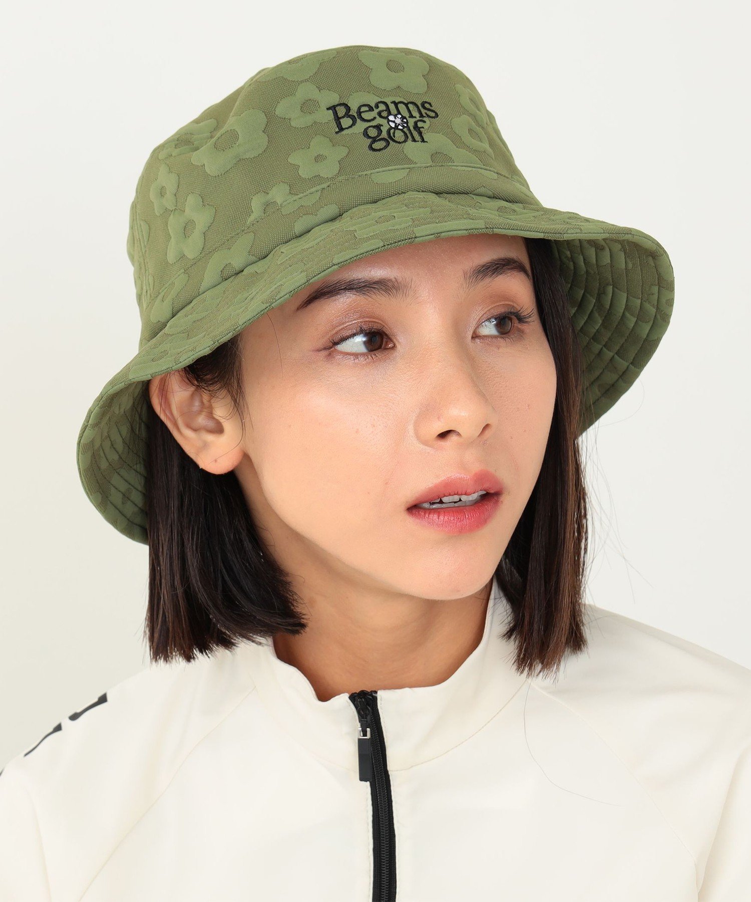 ビームス 帽子 メンズ BEAMS GOLF BEAMS GOLF / フラワージャカード ハット ビームス ゴルフ 帽子 キャップ カーキ ホワイト ネイビー【送料無料】