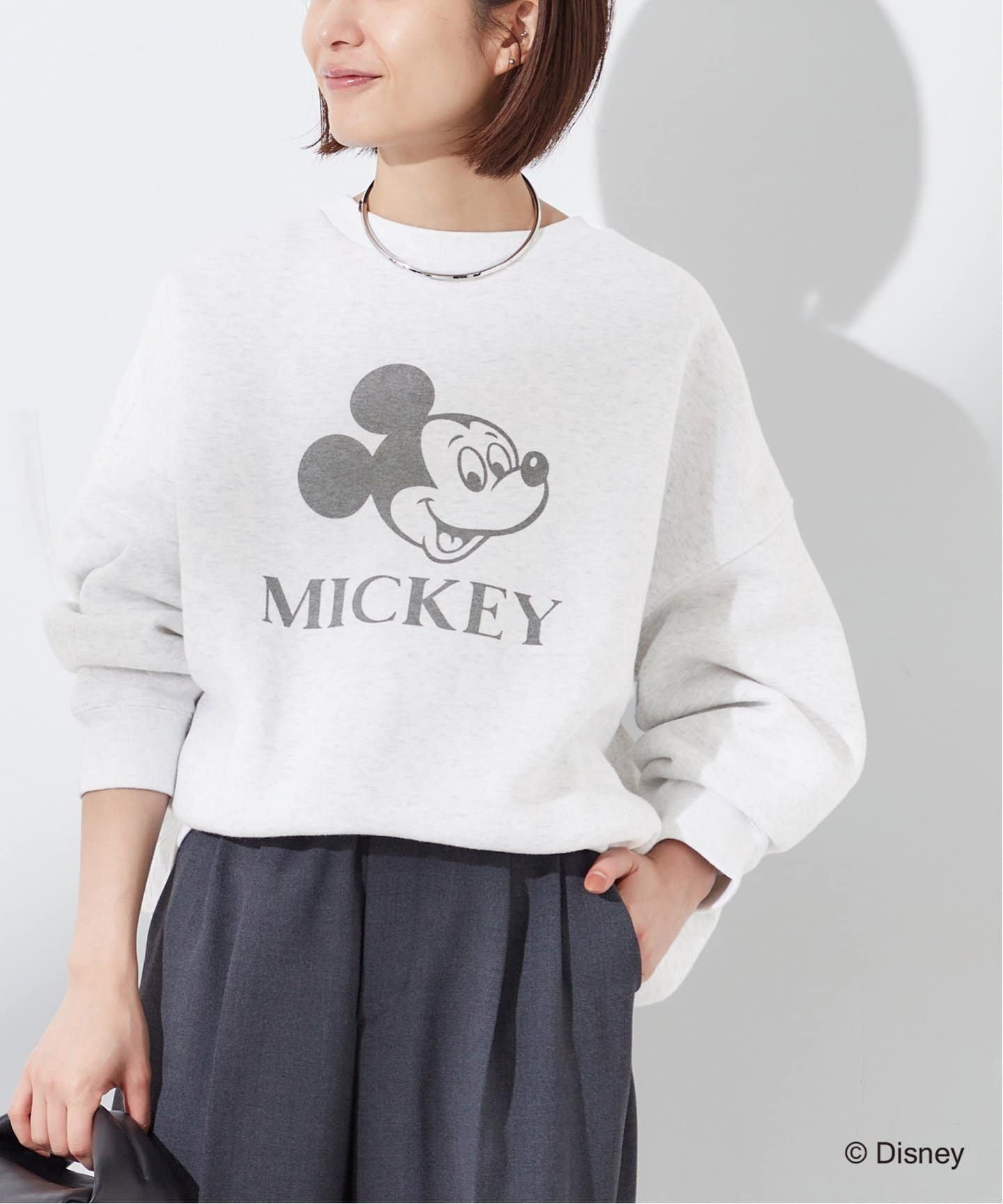 JOURNAL STANDARD 《追加予約2》【MICKEY】スウェットプルオーバー ジャーナル スタンダード トップス スウェット・トレーナー ホワイト【送料無料】のサムネイル
