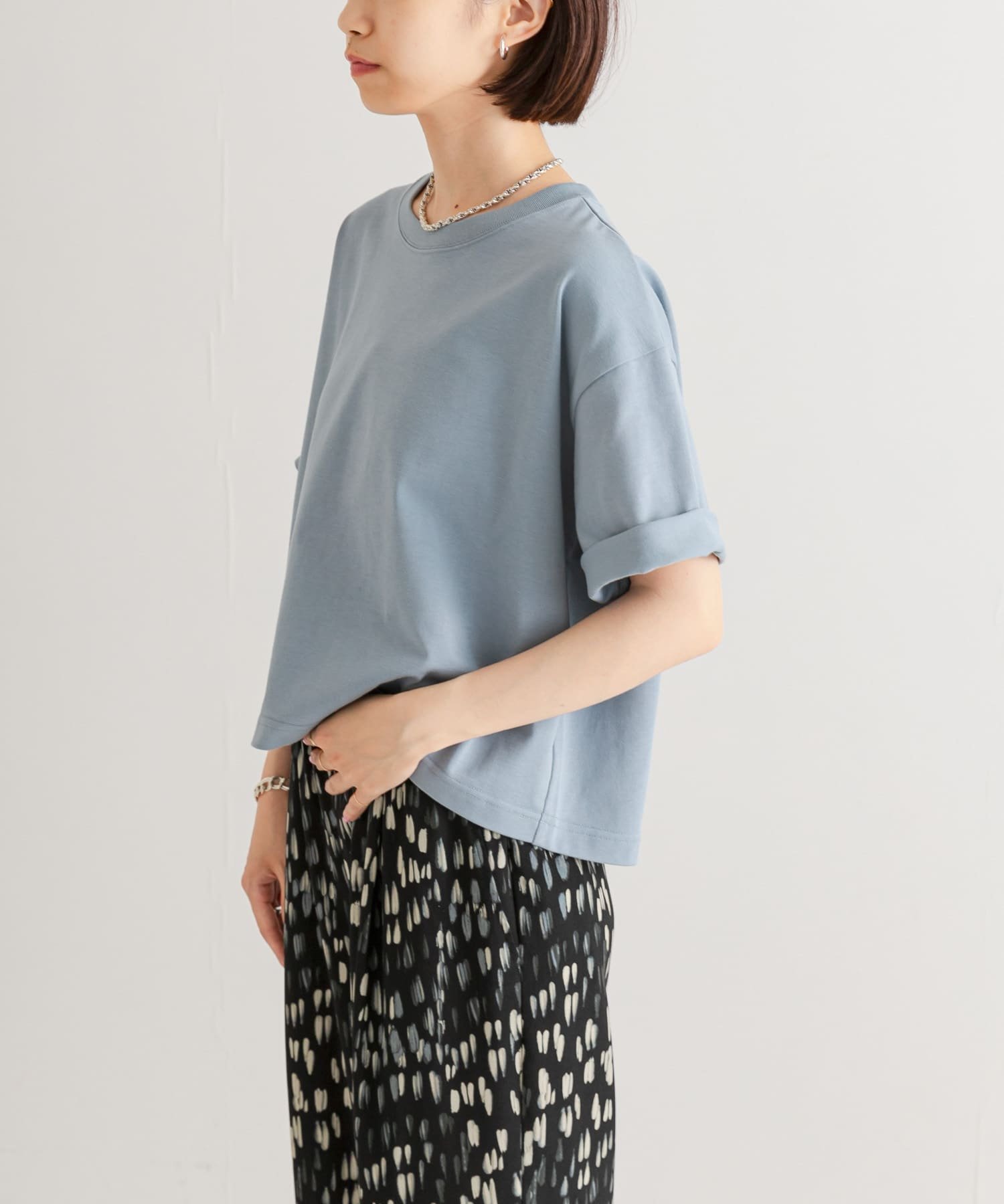 URBAN RESEARCH 『一部WEB限定カラー』クロップド丈カットソー アーバンリサーチ トップス カットソー・Tシャツ ホワイト グレー ブルー ピンク【送料無料】のサムネイル