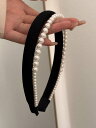 【SALE/10%OFF】Zoe Jenko パール2連カチューシャ 10424 ゾエ ジェンコ ヘアアクセサリー カチューシャ・ヘアバンド ブラック ホワイト