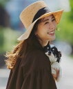 23区 【Oggi8月号掲載/UVケア】ラフィア リボン ハット ニジュウサンク 帽子 ハット ベージュ【送料無料】