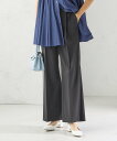 SHIPS WOMEN 《予約》<洗濯機可能>マルチ ファンクション ワイド スラックス シップス パンツ その他のパンツ ブラック グレー【送料無料】