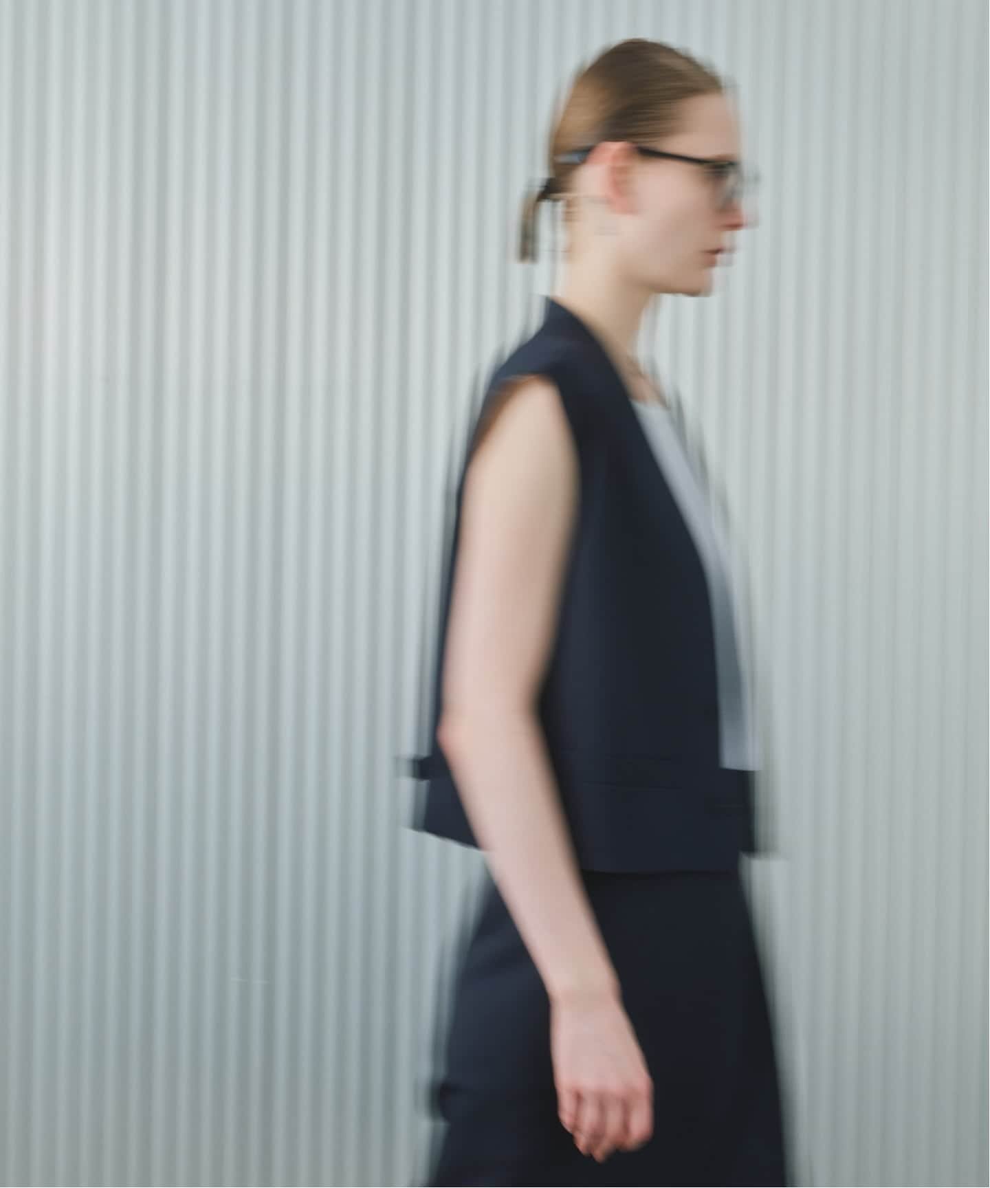 CALMER Vest / ベスト スピックアンドスパン ジャケット・アウター その他のジャケット・アウター ネイビー【送料無料】