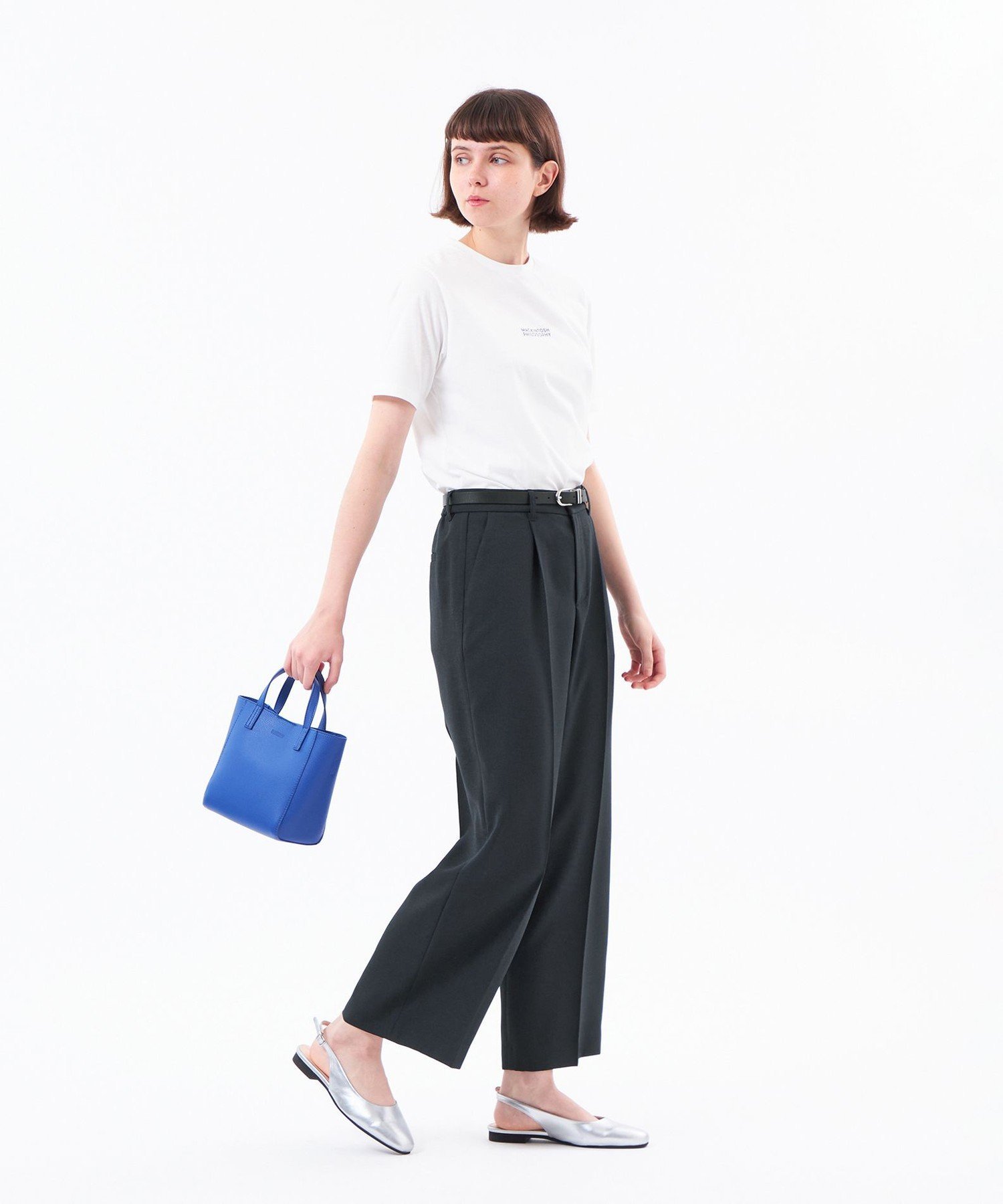 【WEB&一部店舗限定】ドライタッチオックスワイドパンツ マッキントッシュ フィロソフィー パンツ その他のパンツ ネイビー ベージュ