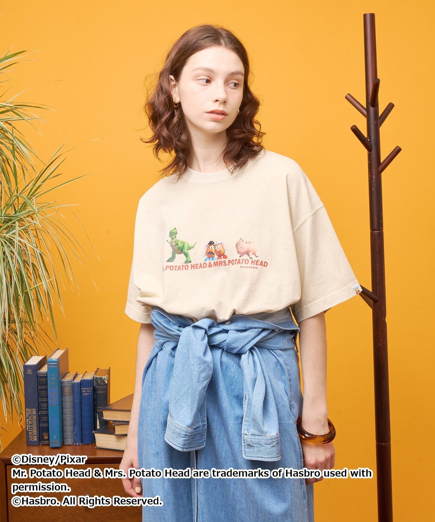 【TOY STORY】ヴィンテージ加工グラフィックTシャツ アメリカンホリック トップス カットソー・Tシャツ ベージュ ホワイト