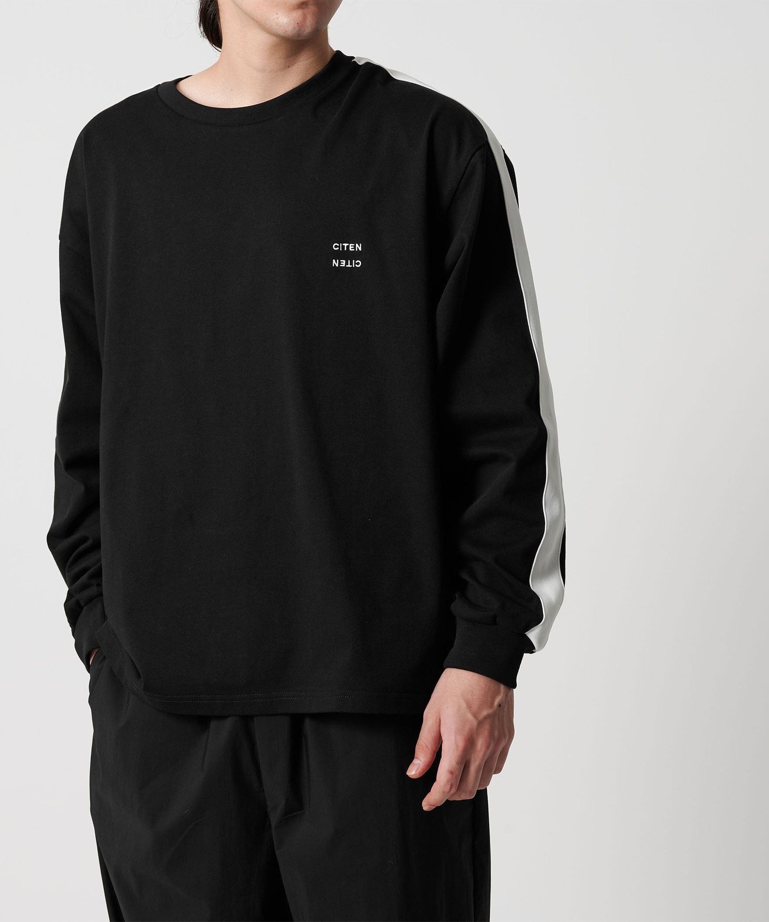 ＜CITEN＞ラインスリーブロンT ユナイテッドアローズ アウトレット トップス カットソー・Tシャツ ホワイト ブラック