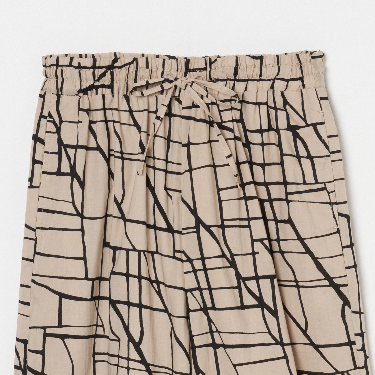 HELIOPOLE COTTONLAWN PRINT EASY PANTS エリオポール パンツ その他のパンツ ベージュ