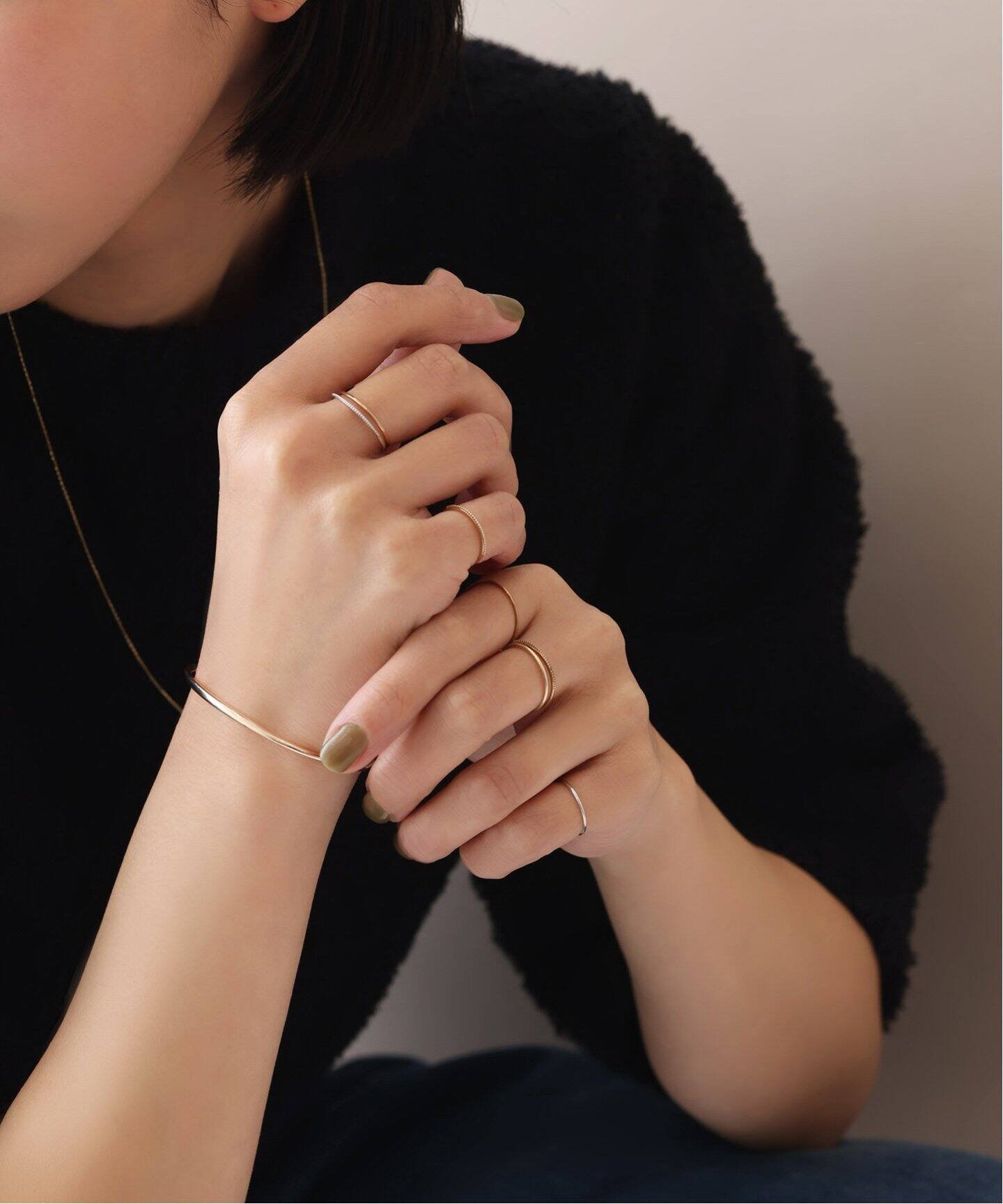 Lilas ※シンプルリングミル打ちK10 スピックアンドスパン アクセサリー・腕時計 リング・指輪 ゴールド