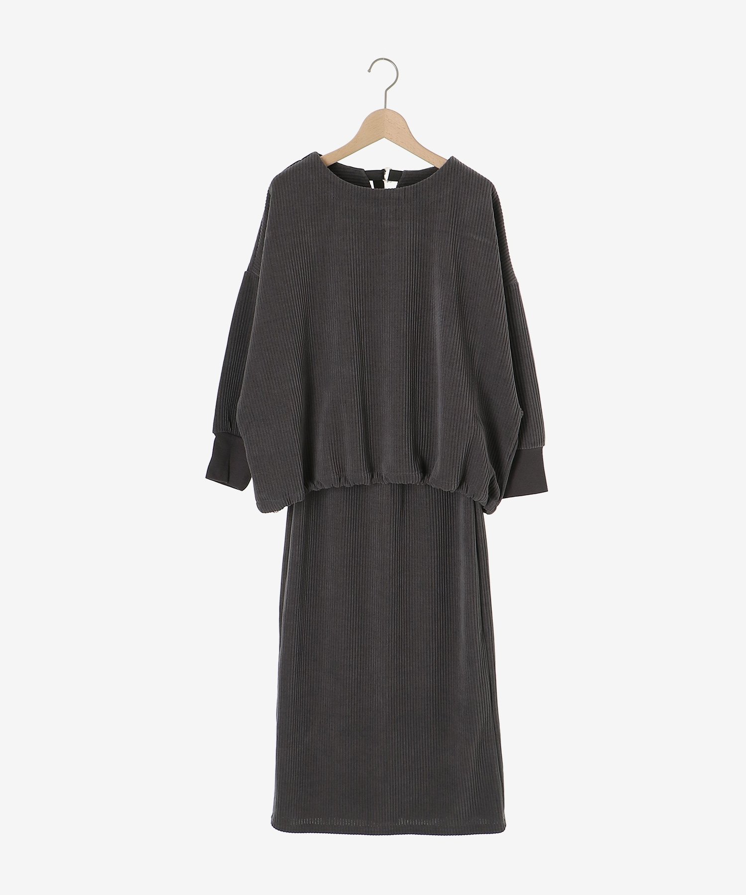 【SALE／30%OFF】le.coeur blanc カットコーデュロイプルオーバー&スカートセット ...
