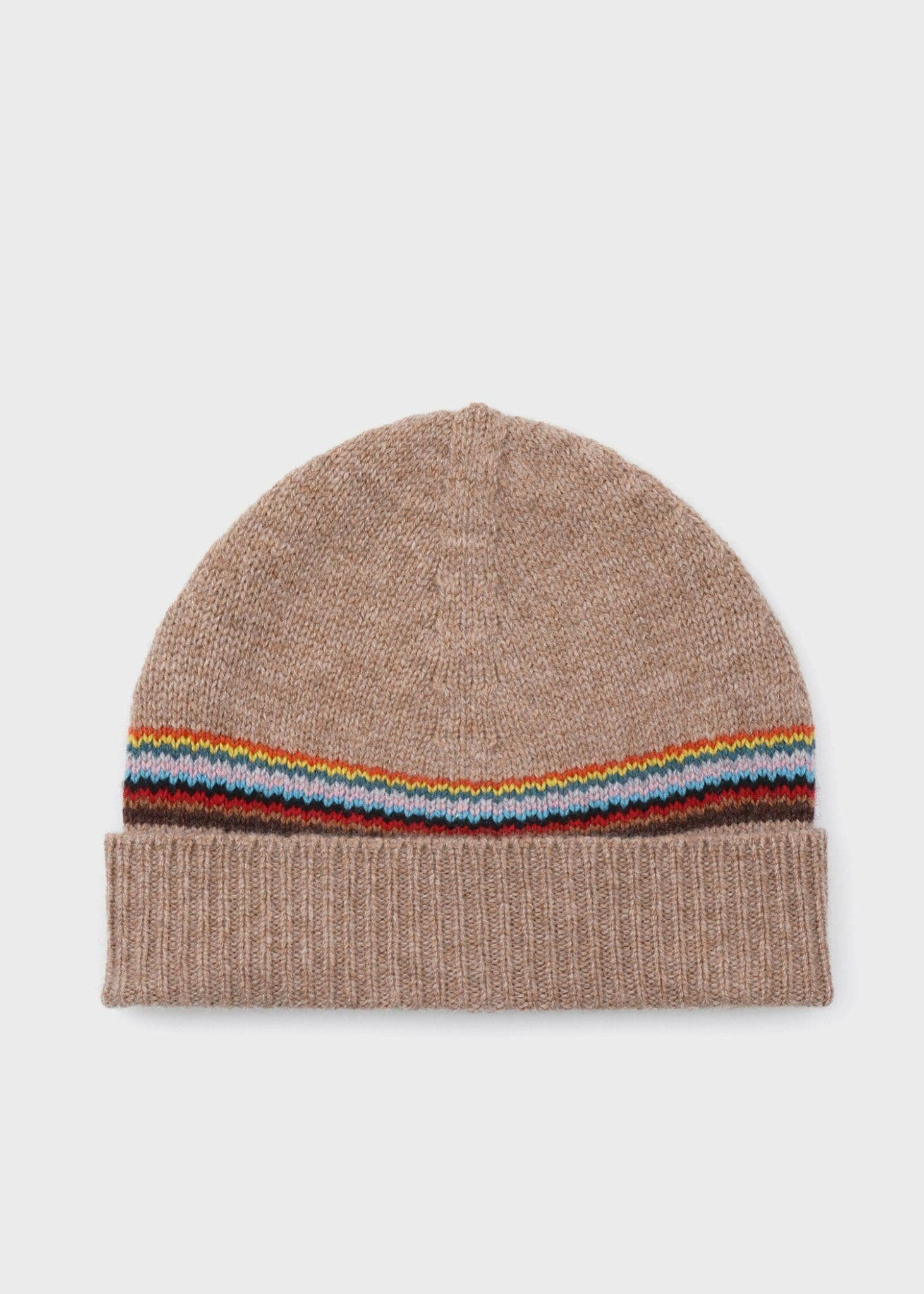 Paul Smith "Signature Stripe" ニットキャップ ポール・スミス 帽子 その他の帽子 ベージュ ブラック【送料無料】
