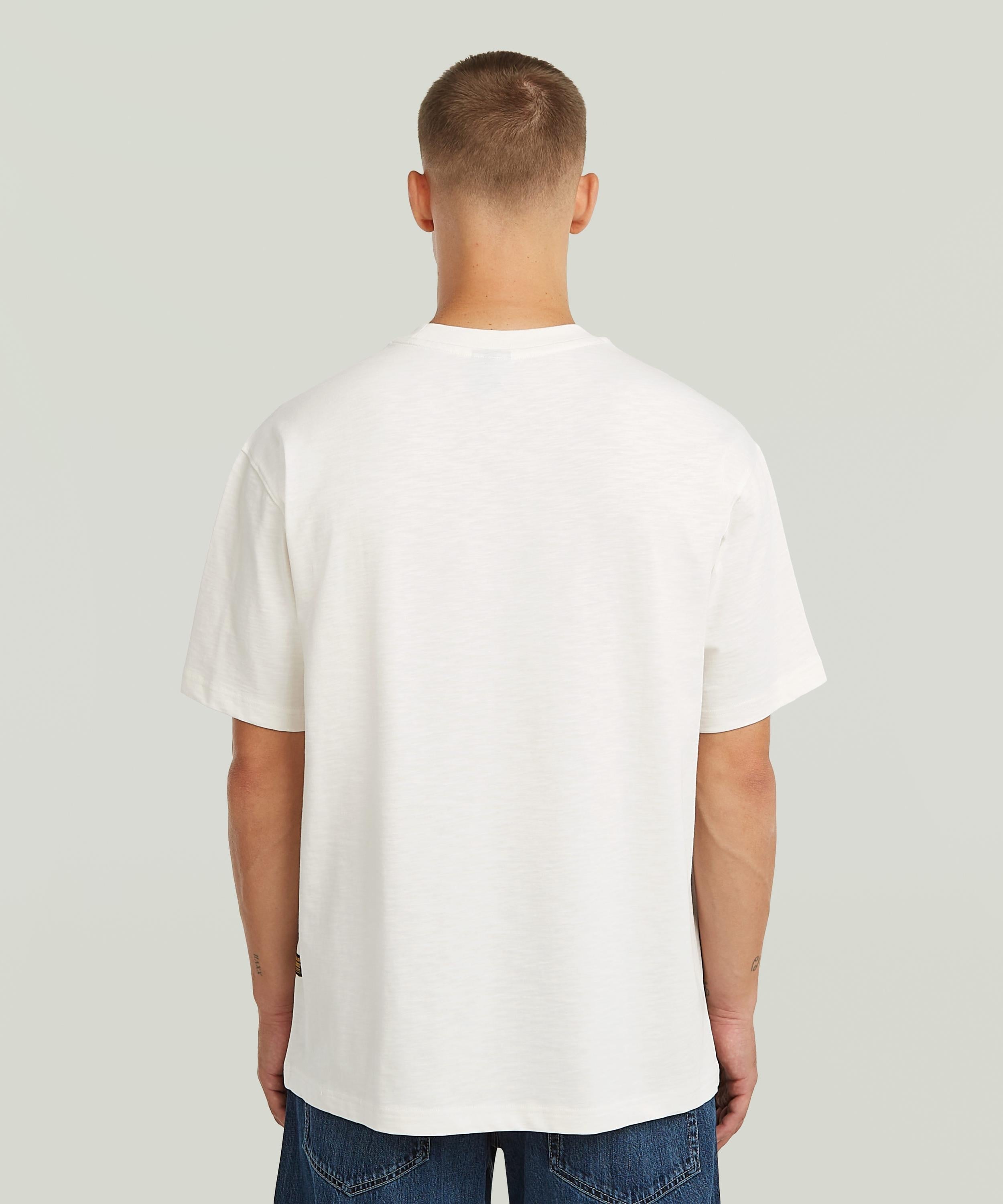 (M)Slub relaxed r t ジースターロゥ トップス カットソー・Tシャツ ホワイト