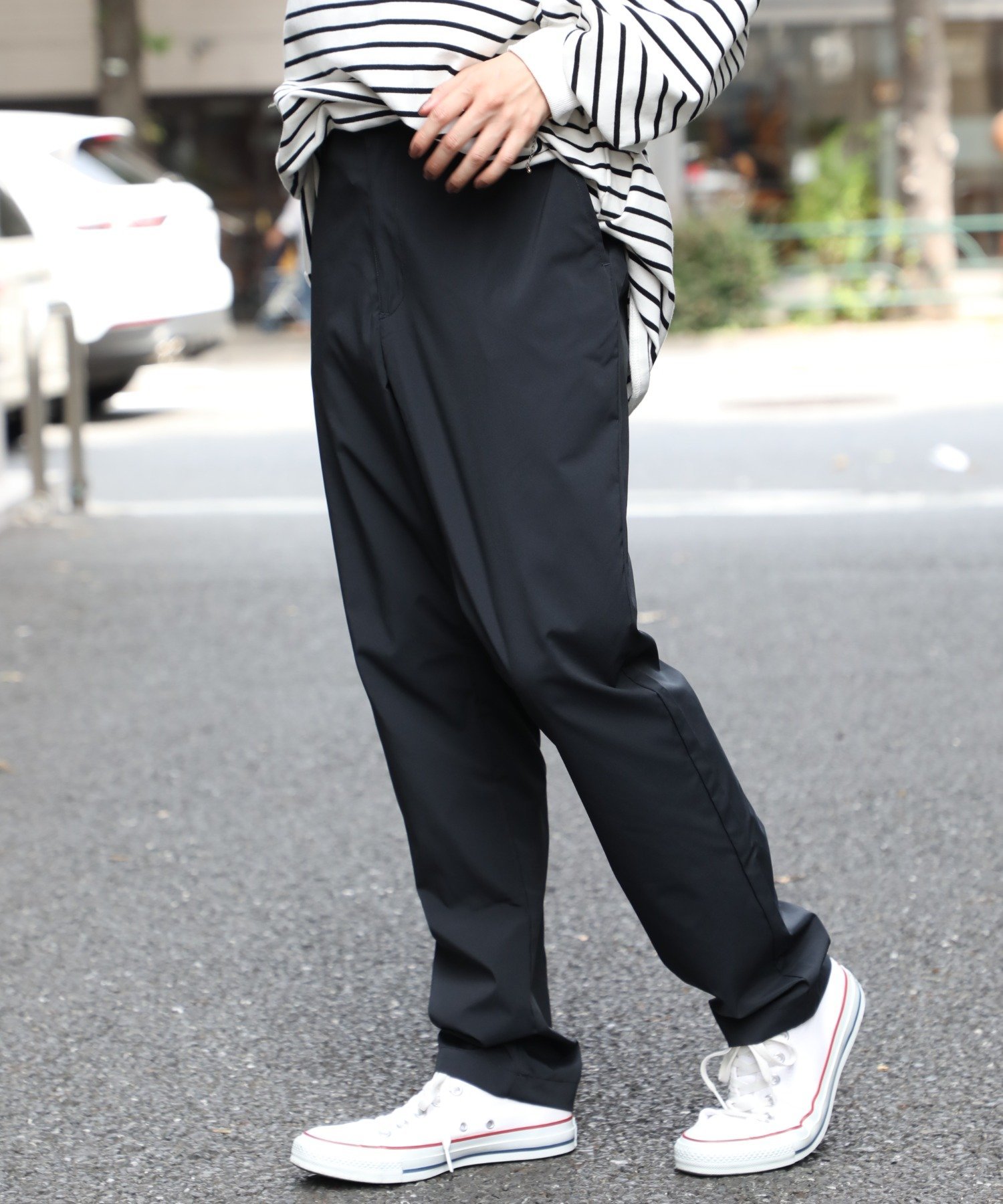 Printstar Printstar/吸汗速乾！ドライストレッチテーパードパンツ 00370 ジム スポーツ ランニング トレーニングウェアにも◎ ユニセックス 通勤 セットアップセブン パンツ スラックス・ドレスパンツ ブラック ネイビー