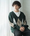 ウィゴー アウター メンズ 【SALE／54%OFF】WEGO MEN'S モヘアライク総柄BIGカーディガン ウィゴー トップス ニット