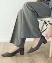 【SALE/50%OFF】Fin ラウンドヒールポインテッドトゥパンプス フィン シューズ・靴 パンプス ブラック ブラウン グレー【送料無料】