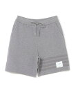 THOM BROWNE MID THIGH SHORTS IN TEXTURED COTTON トムブラウン パンツ ジャージ・スウェットパンツ グレー【送料無...