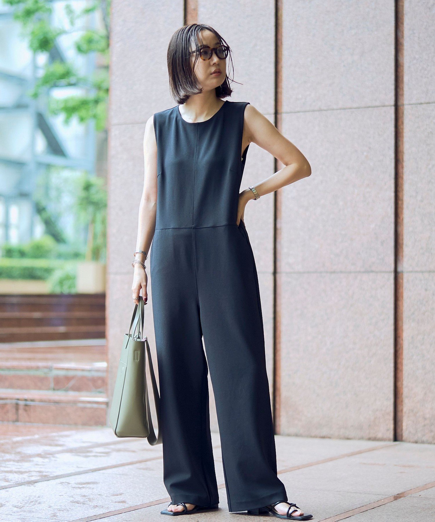 【SALE／50%OFF】RONEL 【接触冷感】カットジョーゼットオールインワン コーエン ...