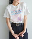 【SALE/20%OFF】VIS 【接触冷感】フラワーフォト&ロゴTシャツ ビス トップス カットソー・Tシャツ ホワイト グレー