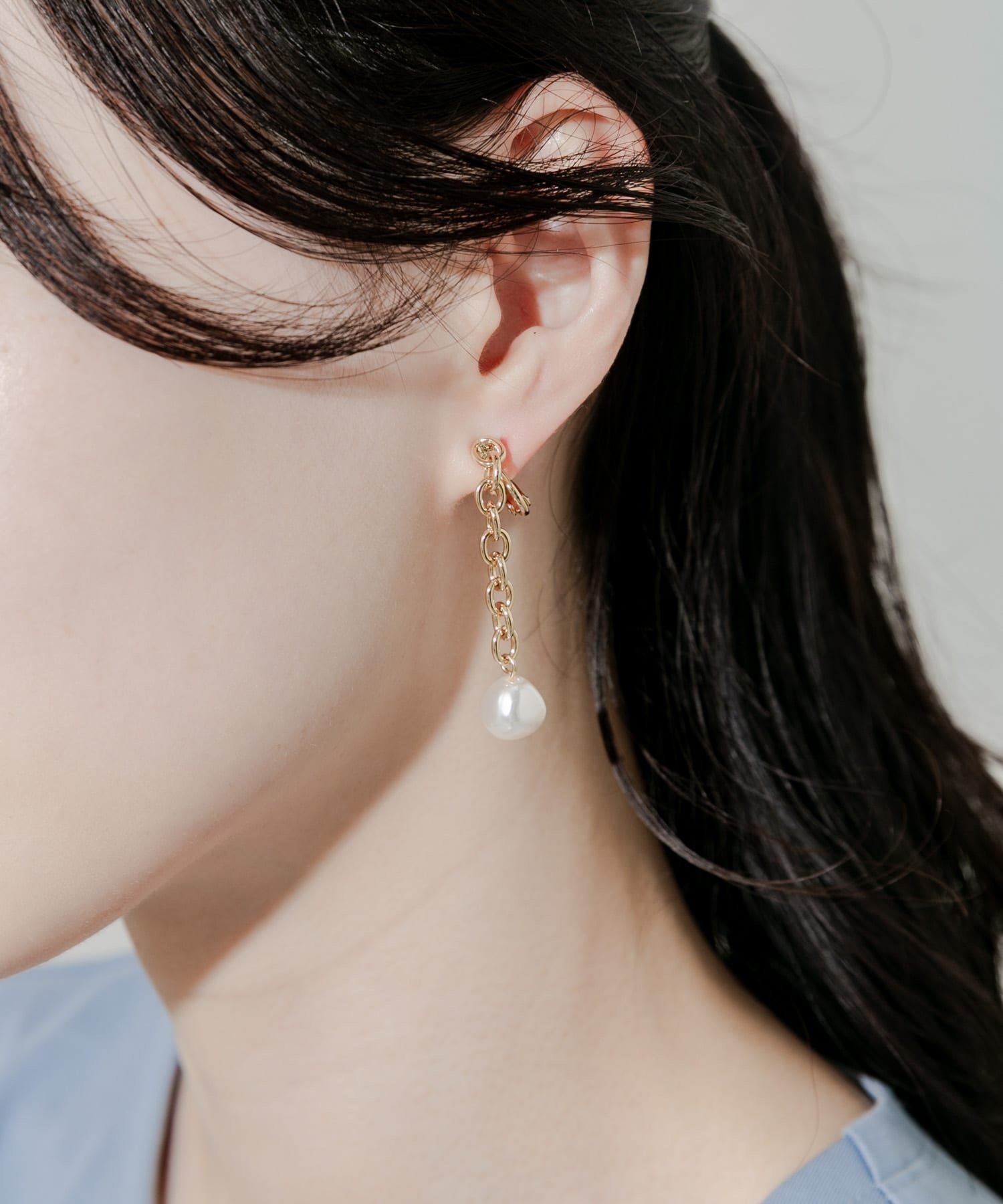 【SALE/50%OFF】SMELLY チェーンパールイヤリング スメリー アクセサリー・腕時計 イヤリング・イヤーカフ