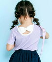 SLAP SLIP 花柄バックリボンTシャツ(80~130cm) ベベ オンライン ストア トップス カットソー・Tシャツ ホワイト ネイビー パープル