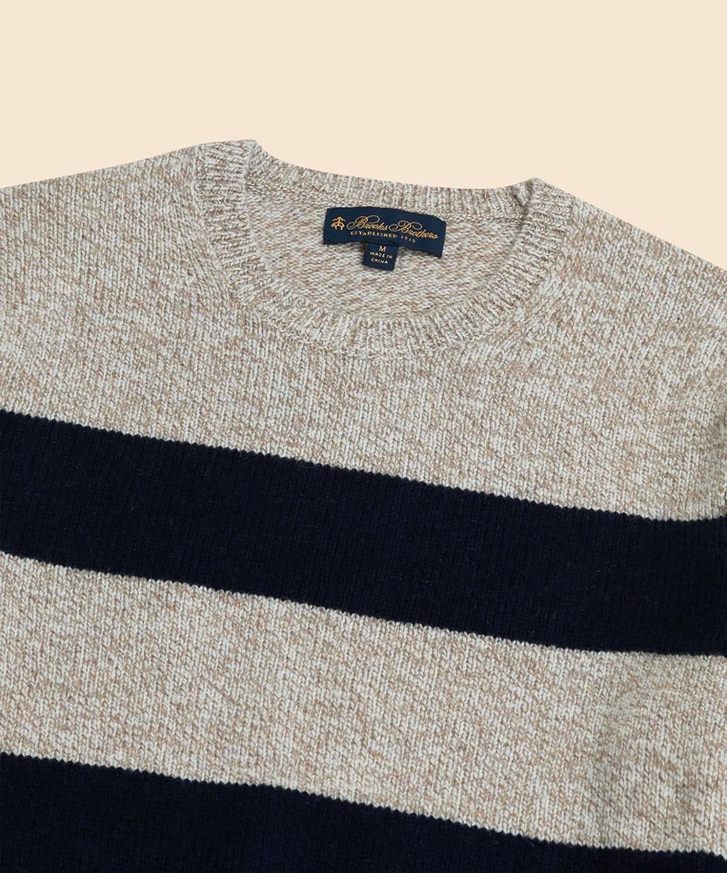 【SALE／35%OFF】BROOKS BROTHERS ウール ストライプ クルーネックセーター ブルックス ブラザーズ トップス ニット【送料無料】