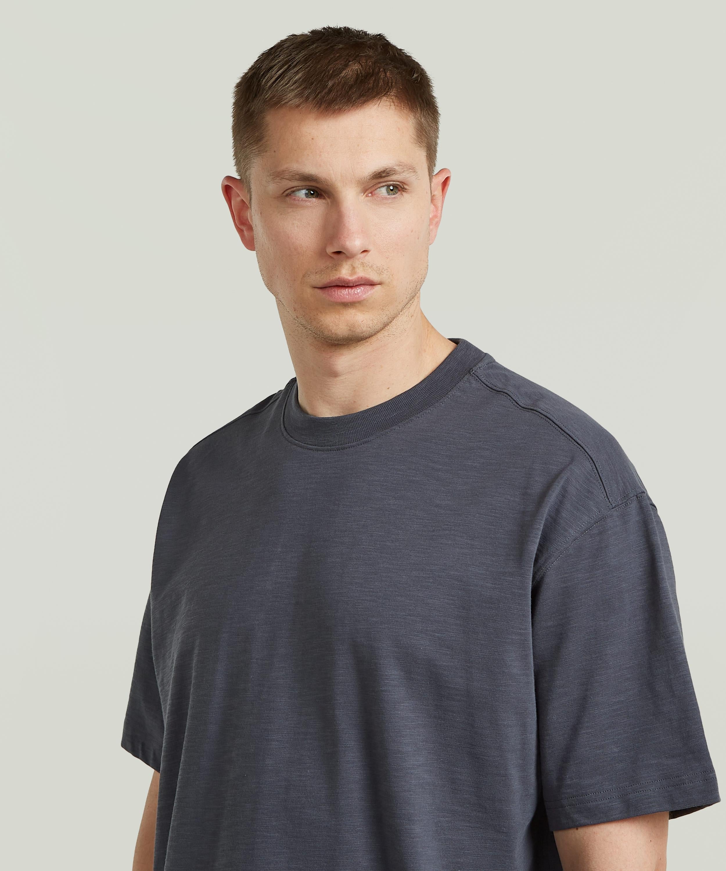 (M)Slub relaxed r t ジースターロゥ トップス カットソー・Tシャツ グレー