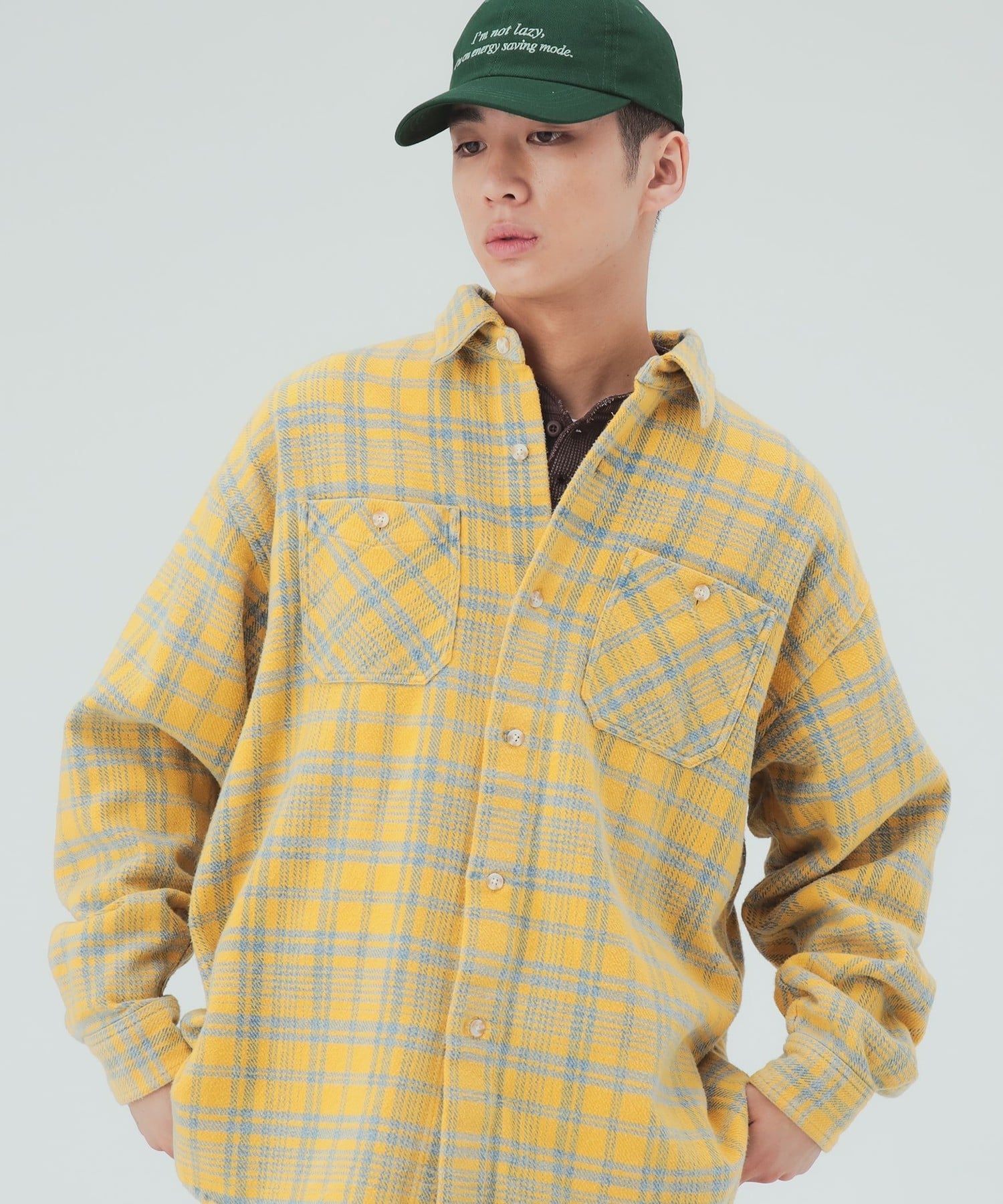 BEAMS HEART MEN フェード加工 チェック ネルシャツ ビームス ハート トップス シャツ・ブラウス グレー イエロー【送料無料】