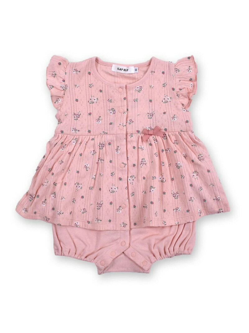 SLAP SLIP BABY 花 チェリー柄 ロンパース(60~80cm) ベベ オンライン ストア ジャケット・アウター カバーオール・ワークジャケット ピンク ホワイトのサムネイル