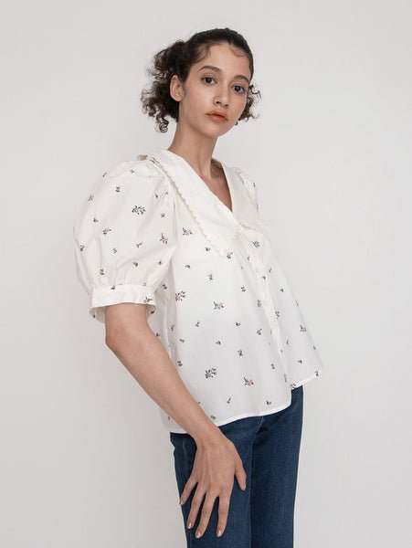 Levi's ROYCE SS COLLAR BLOUSE SADIE PRINT CLOUD DANCER リーバイス トップス シャツ・ブラウスのサムネイル