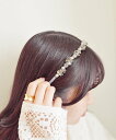 【SALE/50%OFF】Histoire-U styiro/メタルビジューカチューシャ イストワール ヘアアクセサリー カチューシャ・ヘアバンド ブラック ブ...