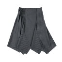 sulvam 【25SS】<sulvam>ストライプフレアスリットスカート サルバム スカート ミディアムスカート グレー【送料無料】