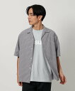 【SALE/30%OFF】BEAUTY&YOUTH UNITED ARROWS ヴィンテージライク ミニチェック オープンカラー グランデ シャツ ビューティー&ユース ユナイテッドアローズ トップス シャツ・ブラウス グレー【送料無料】