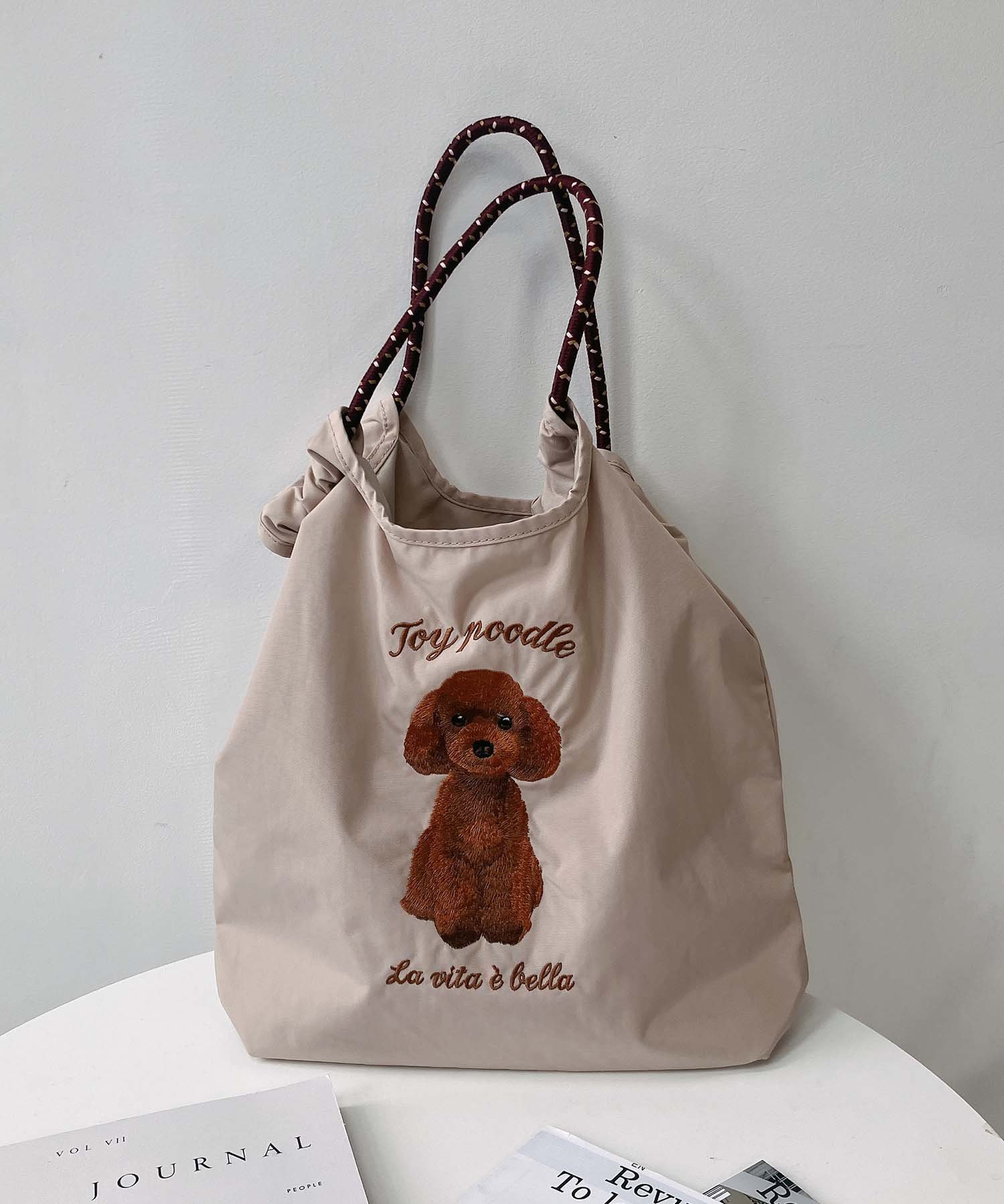 AS KNOW AS plus アニマル刺繍コードトートバッグ A4サイズ対応 アズノゥアズプラス バッグ トートバッグ